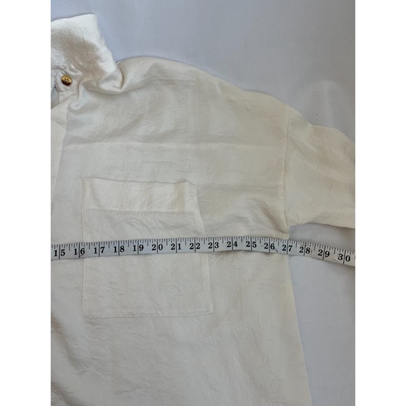 Zara Cream Button-Up Tunic - Picture 9 of 11